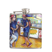 Warm Beer, koude Mannen en ik ben Hot Heupfles (Voorkant)