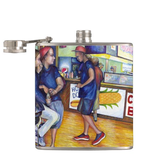 Warm Beer, koude Mannen en ik ben Hot Heupfles (Geopend)