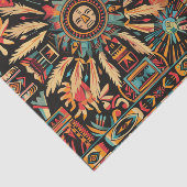 Warm Beige "Aztec Dream" Decoratief Weefselpapier Tissuepapier (Detail)