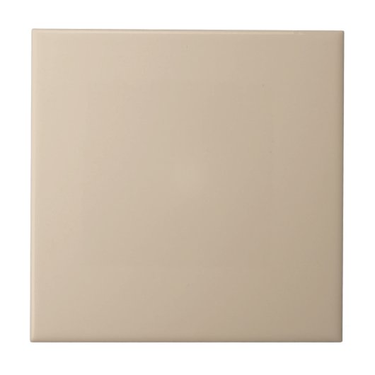 Warm Beige Ceramic Tile 4.25 Inch Square Tegeltje (Voorkant)