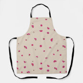 Warm Beige Deep Pink Cosmos Floral Pattern Schort (Voorkant)