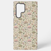 Warm Beige Fungi Seamless Pattern Samsung Galaxy Hoesje (Achterkant)