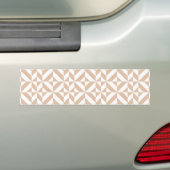 Warm Beige Geometric Deco Cube Patroon Bumpersticker (Op auto)