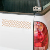 Warm Beige Geometric Deco Cube Patroon Bumpersticker (Op Truck)