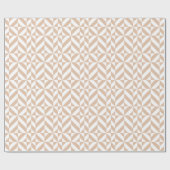 Warm Beige Geometric Deco Cube Patroon Cadeaupapier (Vlak)
