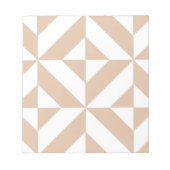 Warm Beige Geometric Deco Cube Patroon Notitieblok (Voorkant)