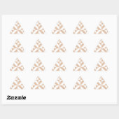 Warm Beige Geometric Deco Cube Patroon Sticker (Vel)