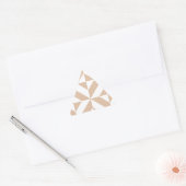 Warm Beige Geometric Deco Cube Patroon Sticker (Envelop)