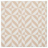 Warm Beige Geometric Deco Cube Patroon Stof (Swatch)