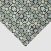 Warm Beige Gray Mosaic Patterned Tissue Paper Tissuepapier (Detail)