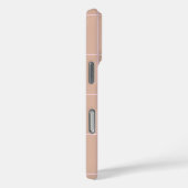 Warm Beige Grid Pattern Minimal Soft Check Design Case-Mate iPhone Case (Achterkant / Rechts)