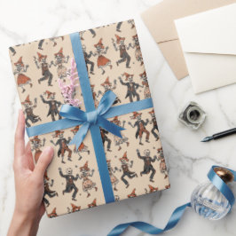 Warm Beige | Halloween Skelet Cadeaupapier
