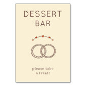 Warm Beige Minimalist Wedding Rings Kaart (Achterkant)