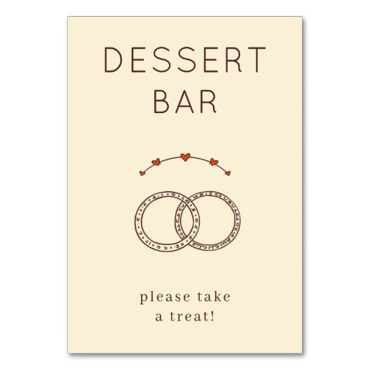 Warm Beige Minimalist Wedding Rings Kaart (Voorkant)