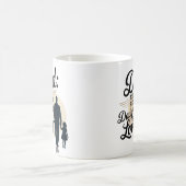 Warm beige minimalistisch silhouet vaderschap vade koffiemok (Center)