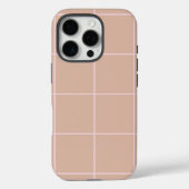 Warm Beige Rasterpatroon Minimalistisch Zachte Sch Case-Mate iPhone Case (Achterkant)