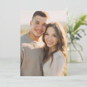 Warm Beige Realistic Photo Kaart (Staand voorkant)