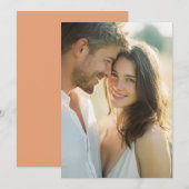 Warm Beige Romantic Photo Kaart (Voorkant / Achterkant)