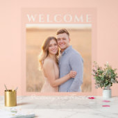 Warm Beige Romantische Foto Acryl Bord (Huwelijk)
