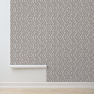 Warm Beige Sabel Textuur Chevron Behang