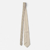 Warm Beige Schimmel Botanisch | Trouwcadeau voor B Stropdas (Achterkant)