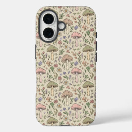 Warm Beige Schimmel Naadloos Patroon Neutraal Boho iPhone 16 Hoesje