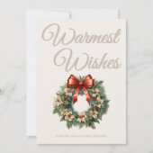 Warm Beige Script Christmas Card Feestdagenkaart (Voorkant)