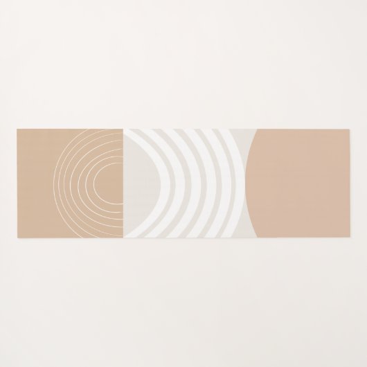 Warm Beige Sun Arch Balance #2 Yogamat (Achterkant (horizontaal))