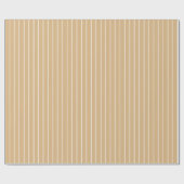 Warm Beige Tan Pinstripe - Elegant - Boho Cadeaupapier (Vlak)