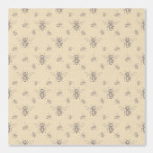 Warm Beige Vintage Franse Landelijke Gravure Bij Behang (Voorkant)