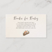 Warm Beige Woodland Fox Books Request Informatiekaartje (Voorkant)