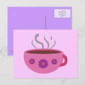Warm bekertje koffie briefkaart (Voorkant / Achterkant)