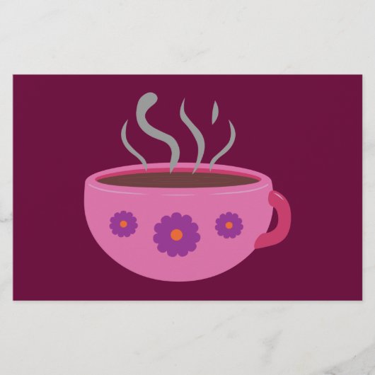 Warm bekertje koffie briefpapier (Voorkant)