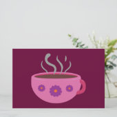 Warm bekertje koffie briefpapier (Staand voorkant)