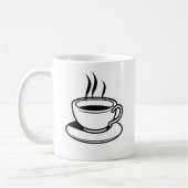 Warm bekertje koffie koffiemok (Links)