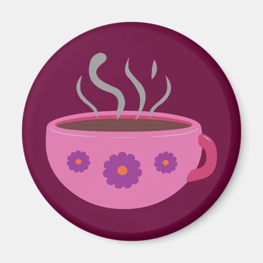 Warm bekertje koffie magneet (Voorkant)