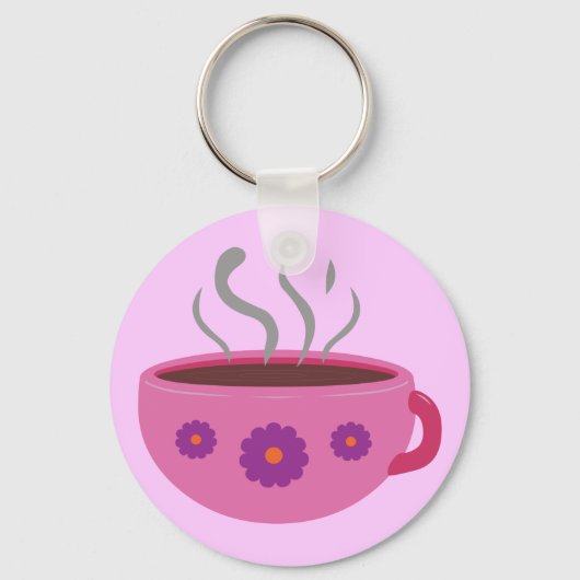 Warm bekertje koffie sleutelhanger (Voorkant)