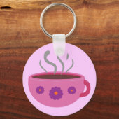 Warm bekertje koffie sleutelhanger (Voorkant)
