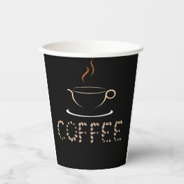 Warm bekertje met stoomkoffie papieren bekers