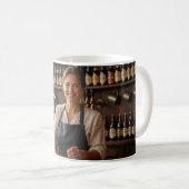 Warm Belgisch herberg barkeeper scène mok (Voorkant rechts)