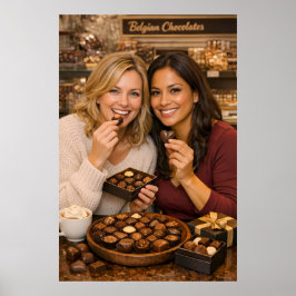 Warm Belgisch Praline Cafe Delight Poster