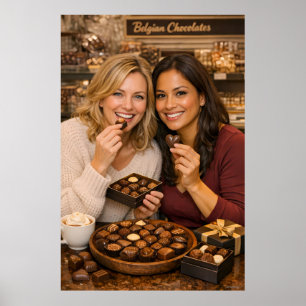 Warm Belgisch Praline Cafe Delight Poster
