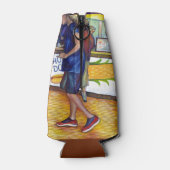 Warm bier, koude mannen en ik heb het warm flesjeskoeler (Achterkant)