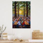 Warm bier tuin vibes poster (Keuken)