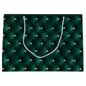 Warm Blauwgroen Groen Chic Faux Velvet Groot Cadeauzakje (Voorkant)