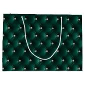 Warm Blauwgroen Groen Chic Faux Velvet Groot Cadeauzakje (Achterkant)