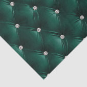 Warm Blauwgroen Groen Chic Faux Velvet Tissuepapier (Detail)