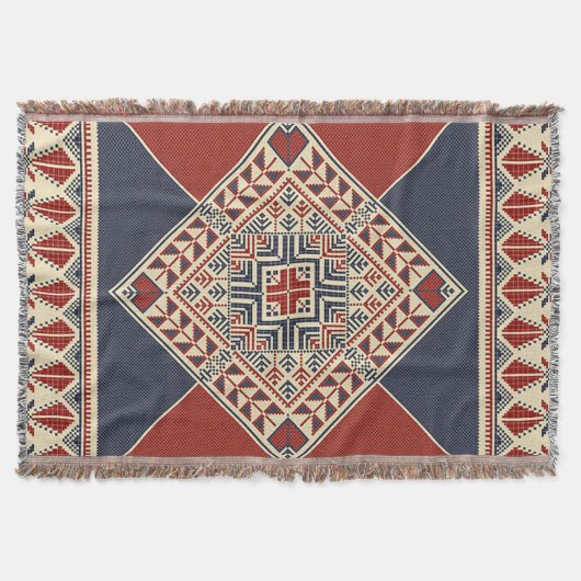 Warm Blijven Blauwdruk  Deken (Voorkant)