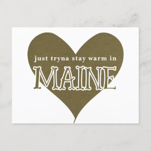Warm blijven in Maine Briefkaart