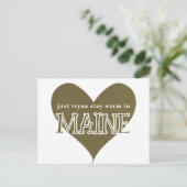 Warm blijven in Maine Briefkaart (Staand voorkant)